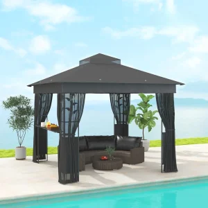 Double Roof Patio Gazebo Canopy Shelter