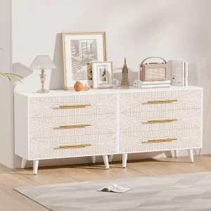 Nightstands Set of 2, End Tables Set of 2 with Drawers